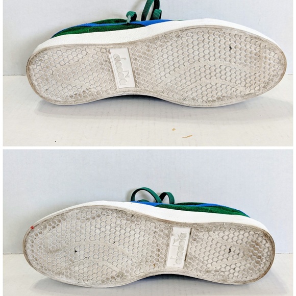Diadora B. Original VLZ GREEN / BLUE *WORN ONCE* 9 - Picture 7 of 8